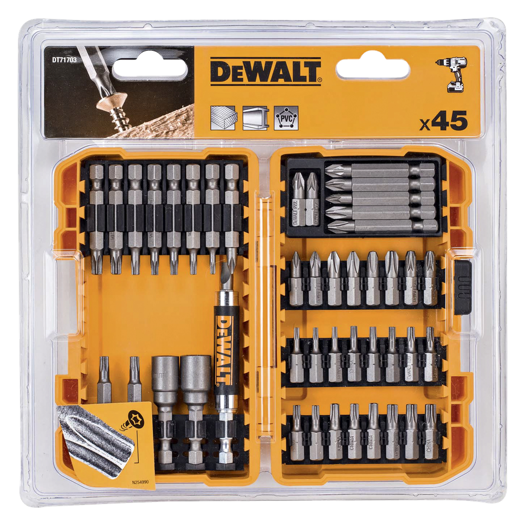 DeWalt Bitssett 45 deler