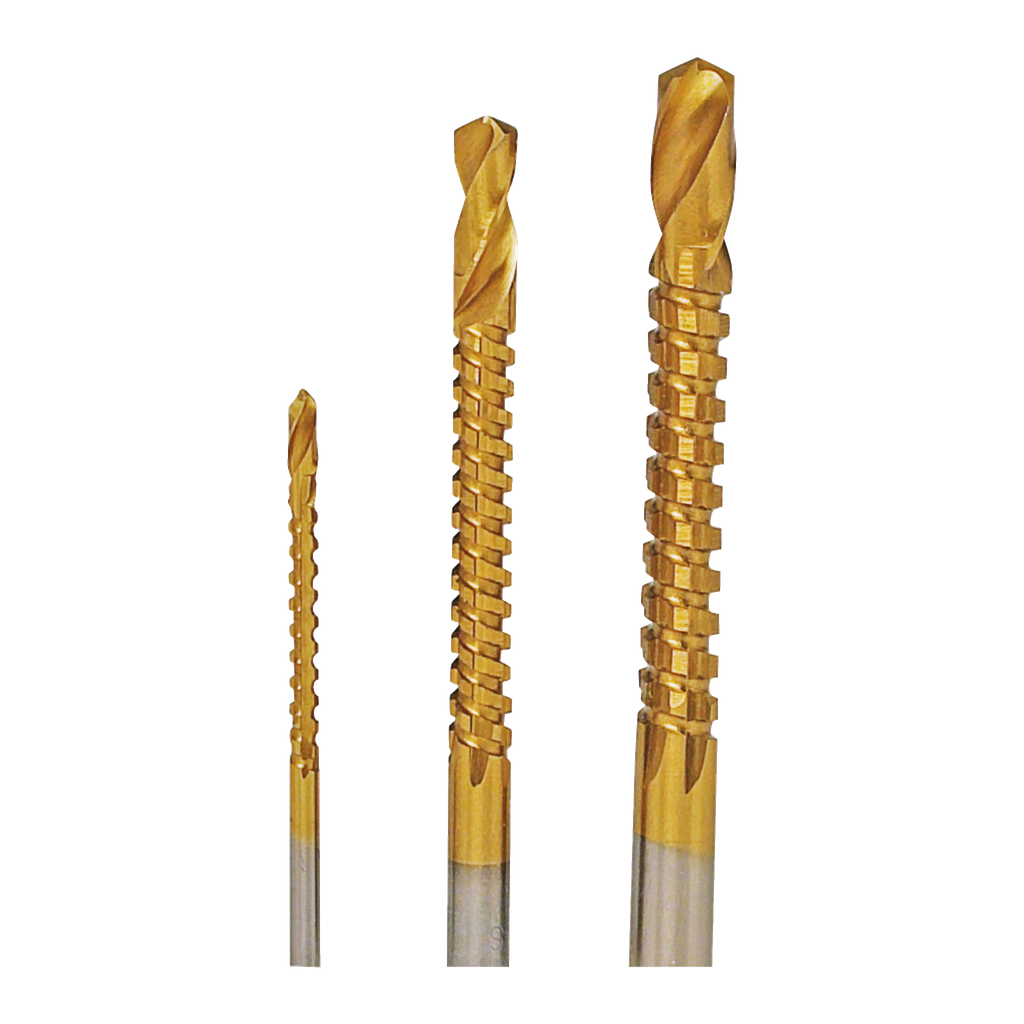 Hard Head Fräsborrsats HSS/TiN 3 delar