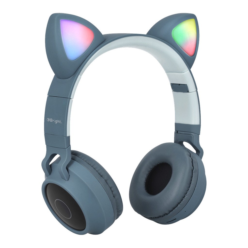 Bright Trådlösa on ear-hörlurar med kattöron