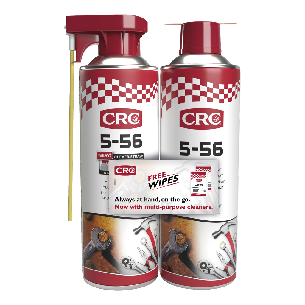 CRC Multispray + rengöringsdukar 2-pk