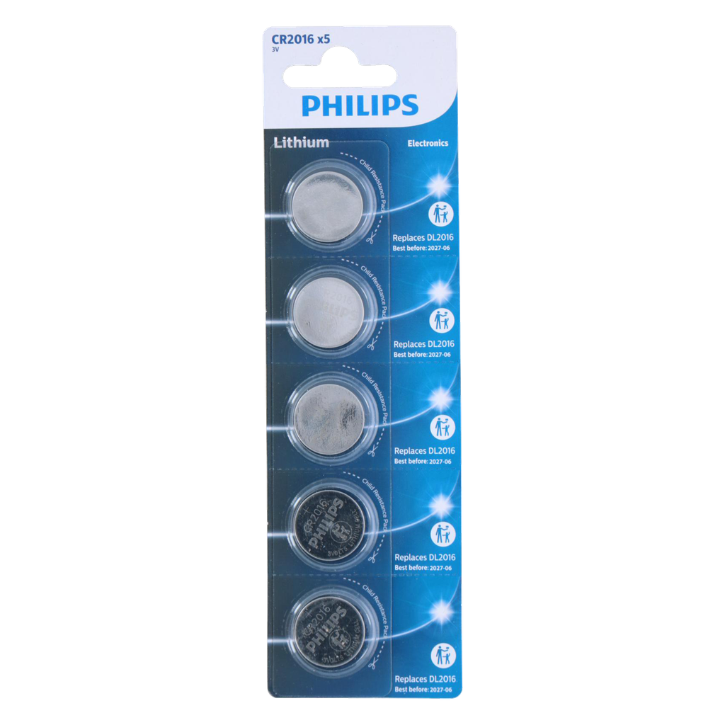 Philips Knappcellebatterier 5-pk