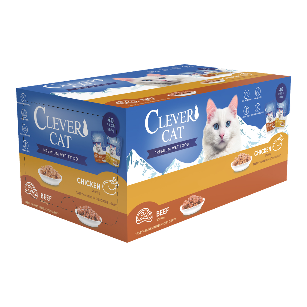 Clever cat Kattmat 40-pk