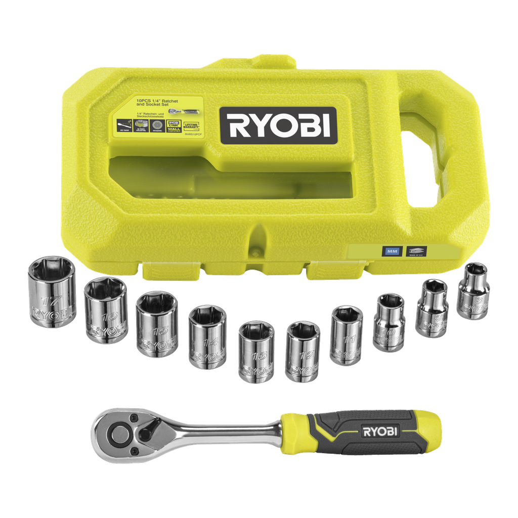 Ryobi Spärrnyckelsats 10 delar