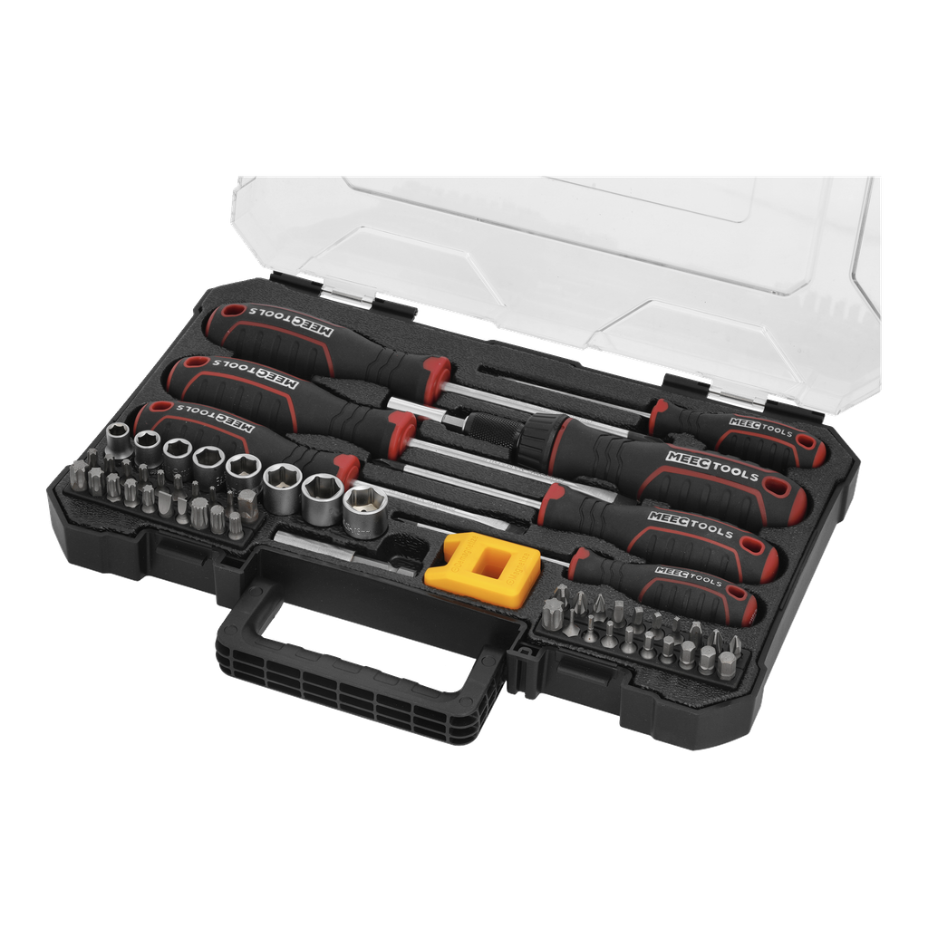 Meec Tools Skrutrekker-/bitssett 57 deler