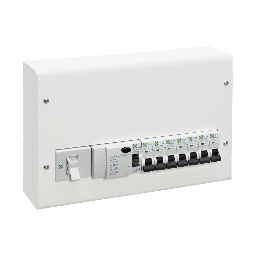 Rutab Enkelradig normcentral i plåt