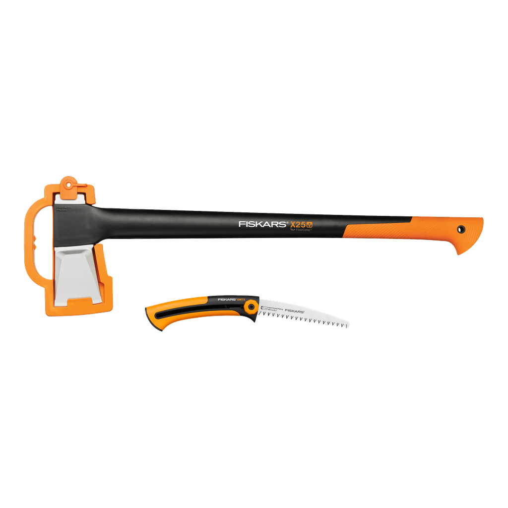 Fiskars Klyvyxa X25 + Grensåg SW73