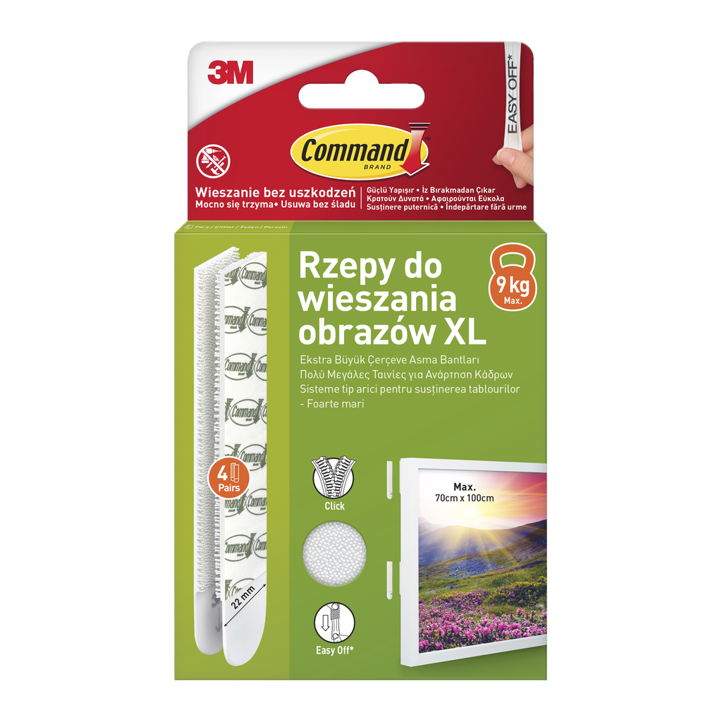 Command Samoprzylepne paski do ciężkich ram 4 pary