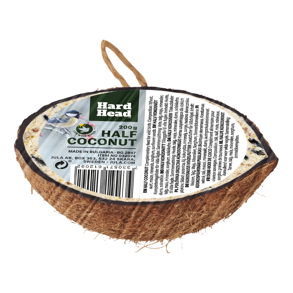 Hard Head Kokosnøtt med fuglemat
