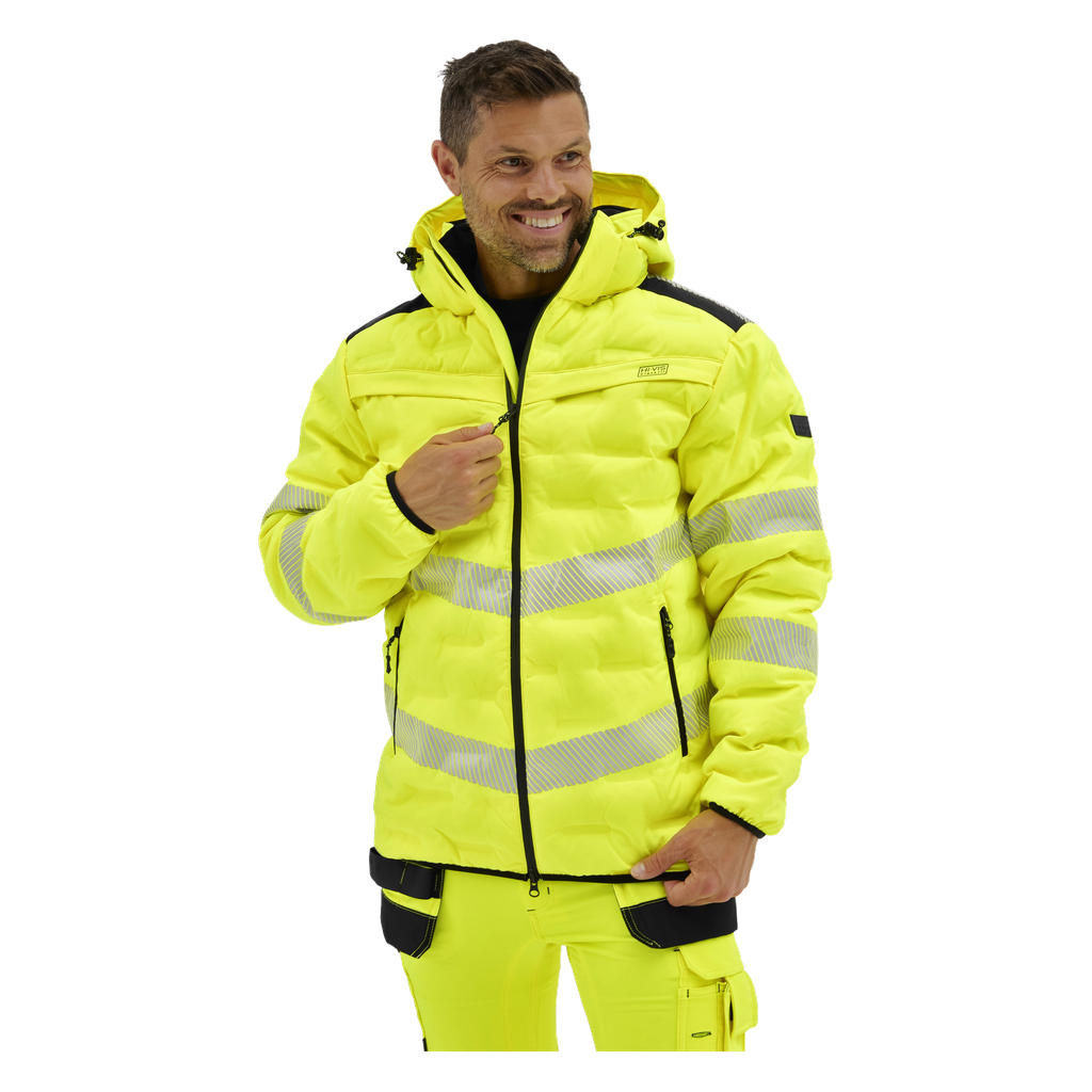 Bluewear Pro Workwear Ocieplana kurtka ostrzegawcza