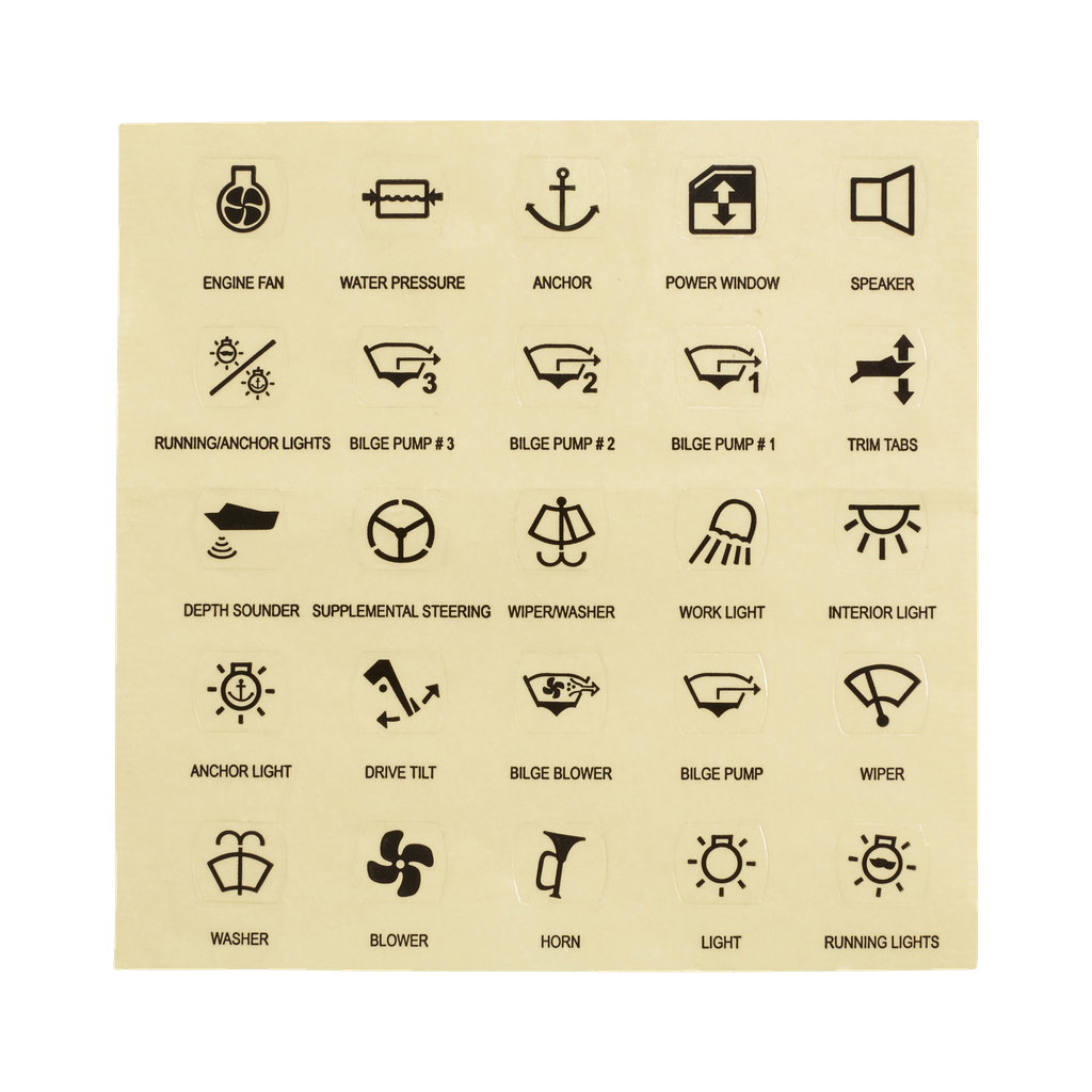 Kayoba Marine Etiketter 20 deler