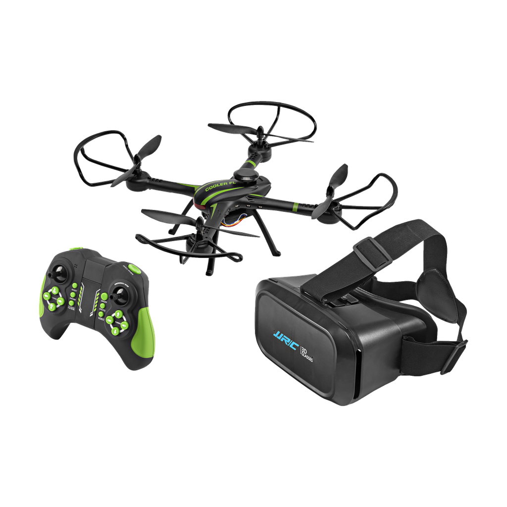 Coolerstuff Radiostyrd quadrocopter med VR-glasögon