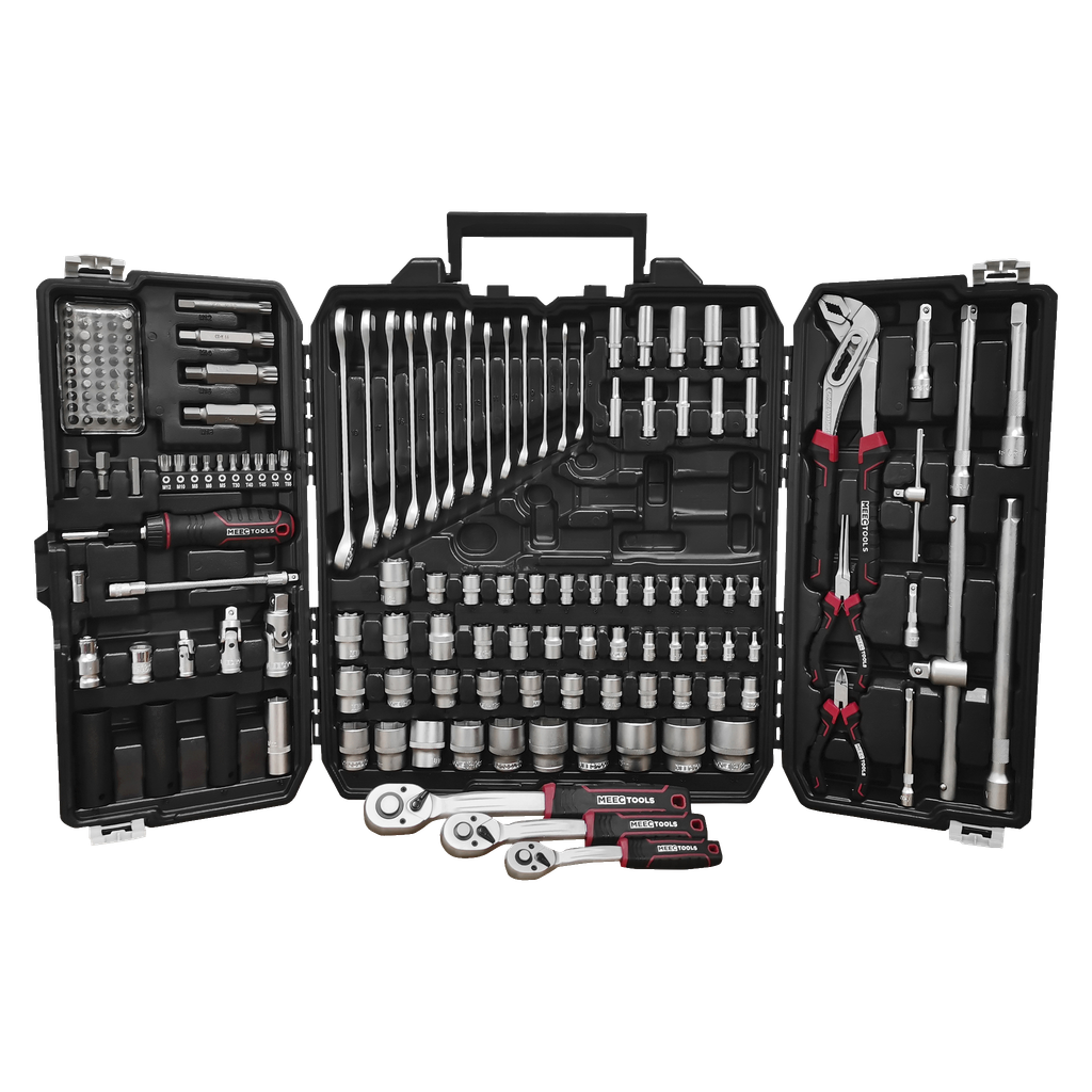 Meec Tools Pipenøkkelsett 163 deler