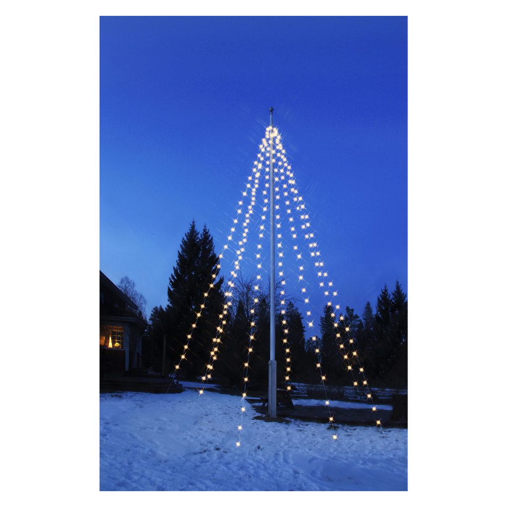 Anslut Łańcuch świetlny LED na maszt flagowy