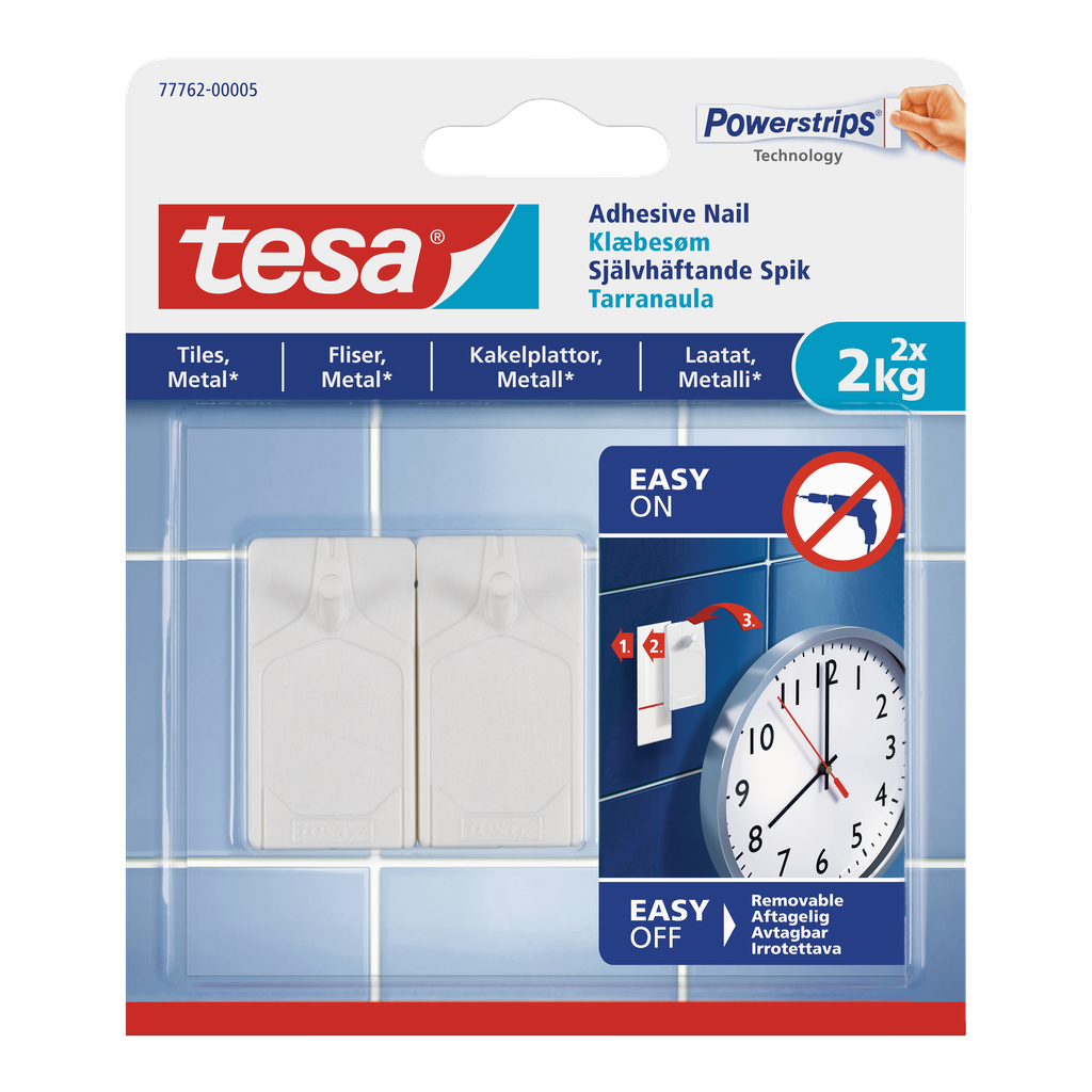 tesa Selvklebende spiker 2-pk