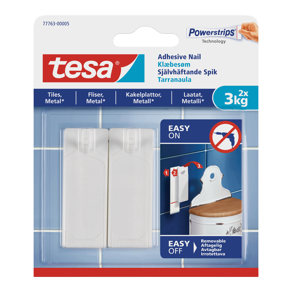 tesa Självhäftande spik 2-pk
