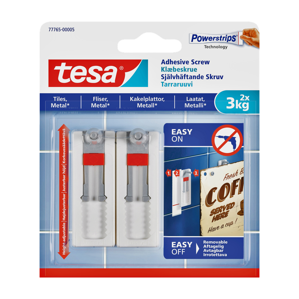 tesa Selvklebende skruer 2-pk