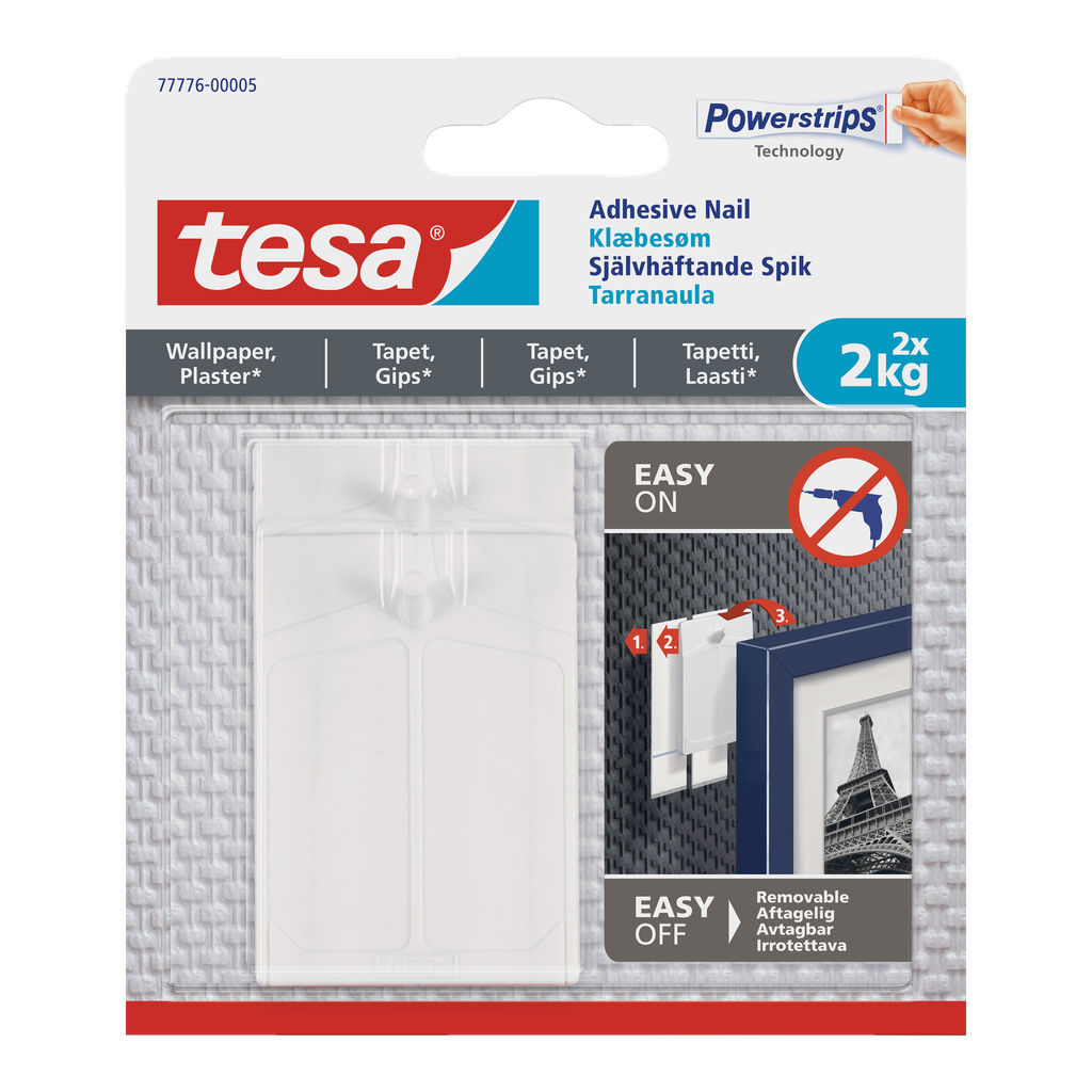 tesa Selvklebende spiker 2-pk